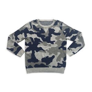 Bear Camp Blue Gray Camouflage Sweater, 3-6 months